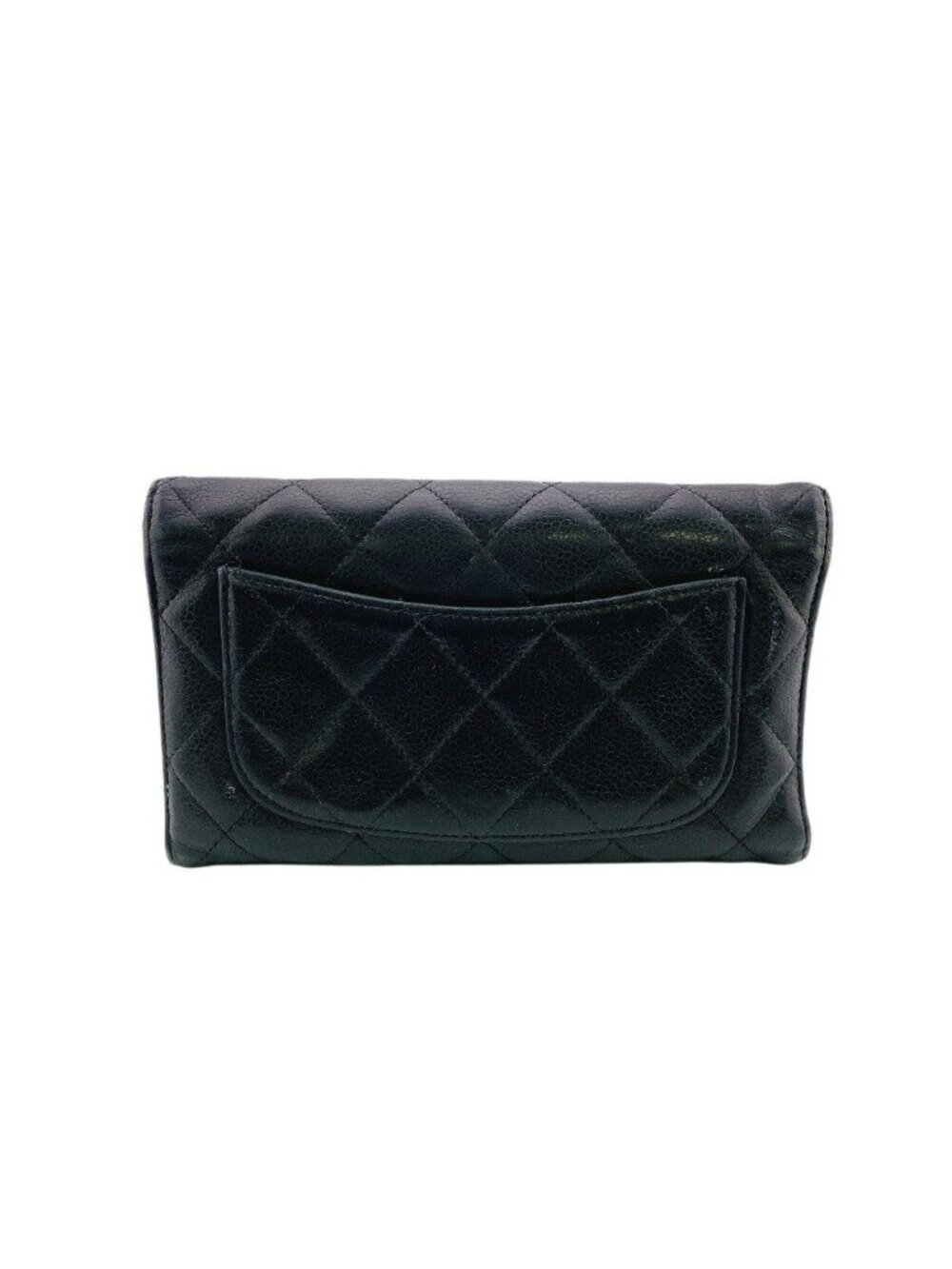 Chanel Quilted Trifold Wallet Black